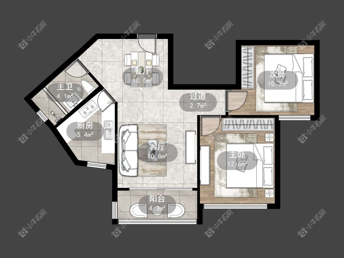 镇江恒大名都一期在售二手房源户型图_小牛看房
