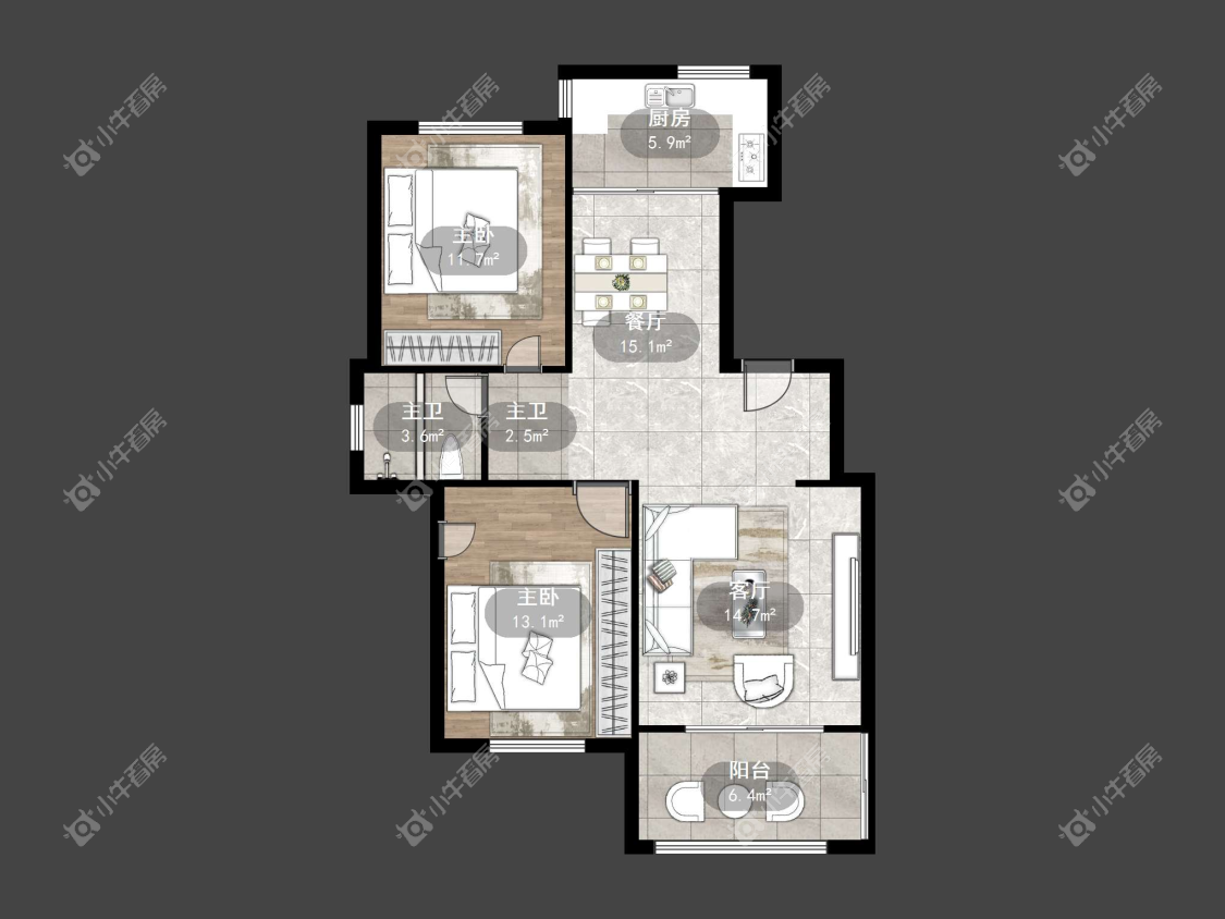 镇江御珑湾(丹阳)在售二手房源户型图_小牛看房