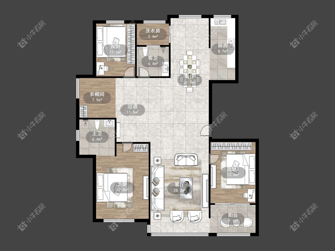 镇江丹凤国际在售二手房源户型图_小牛看房