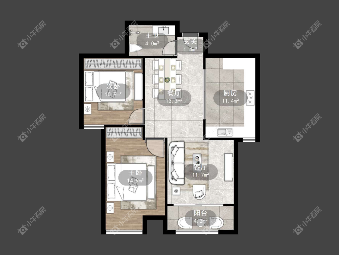 镇江丹凤国际在售二手房源户型图_小牛看房