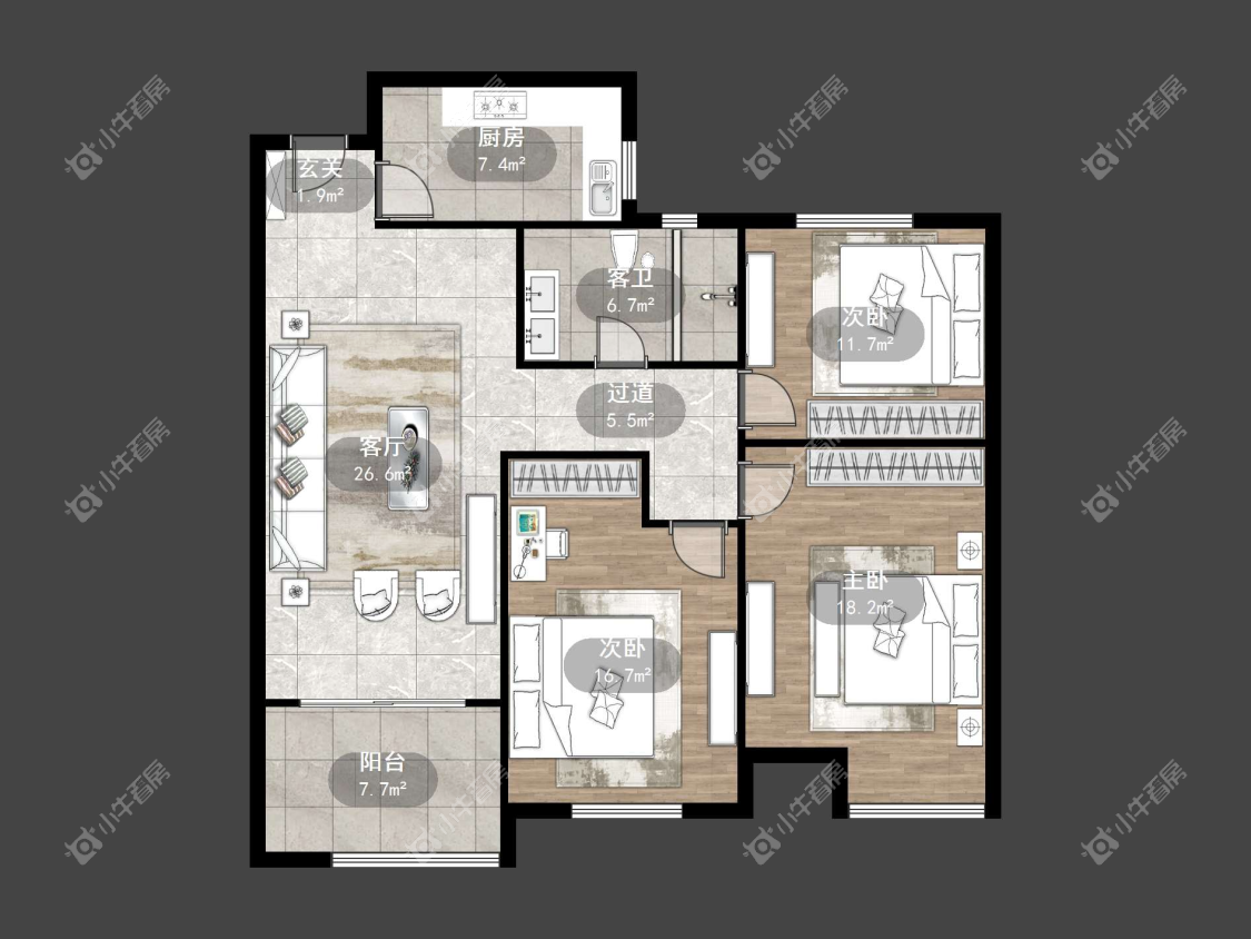 镇江滨河凤凰城在售二手房源户型图_小牛看房