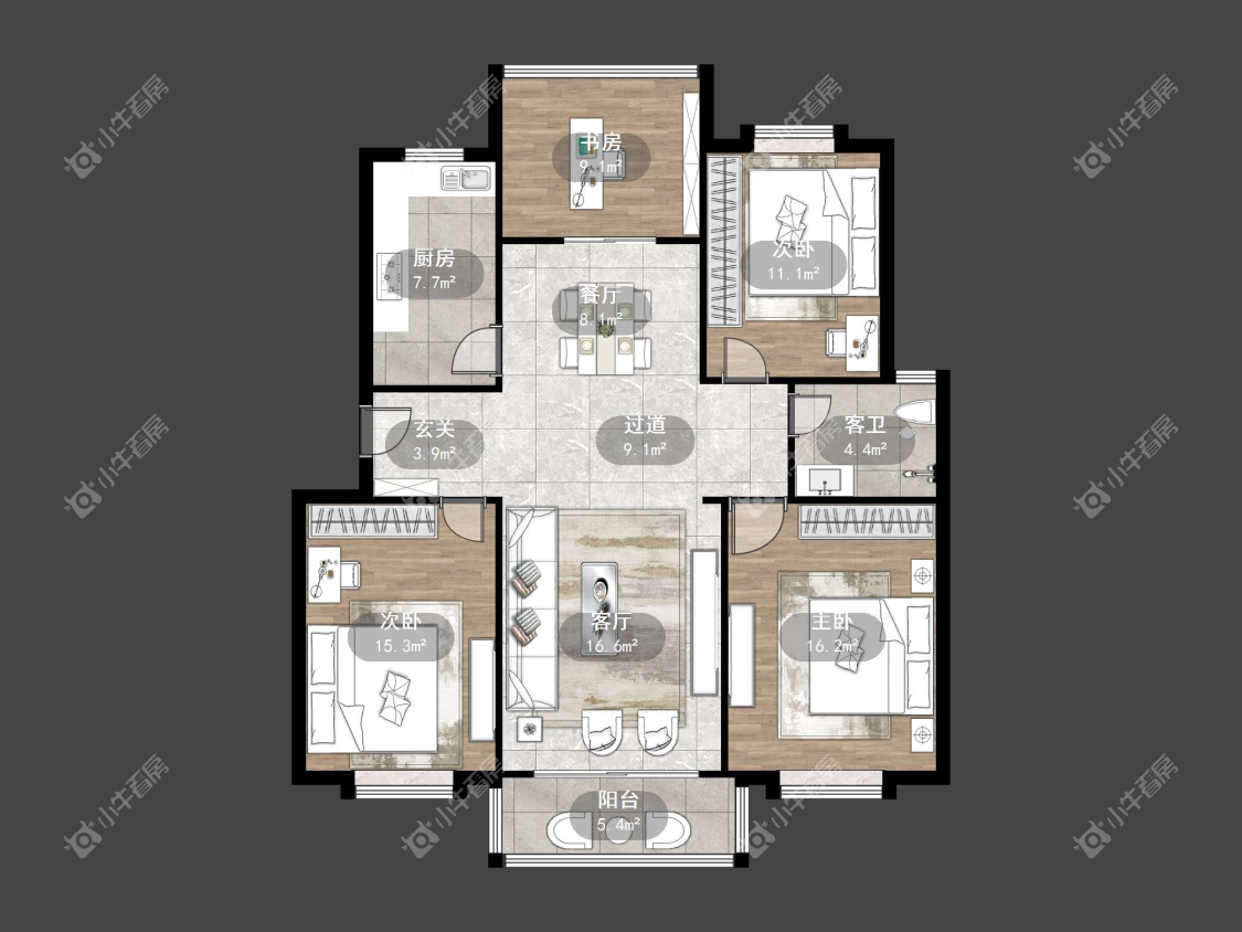 镇江乾泽园在售二手房源户型图_小牛看房