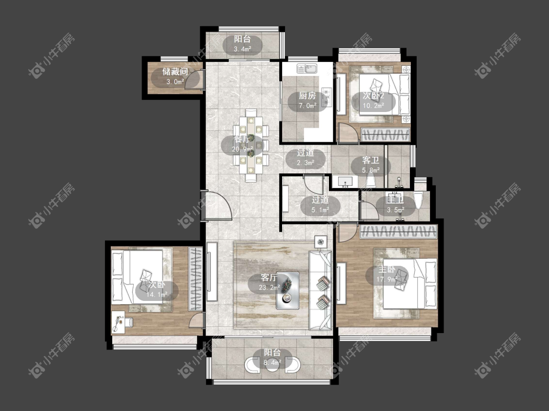 镇江碧桂园樾府在售二手房源户型图_小牛看房