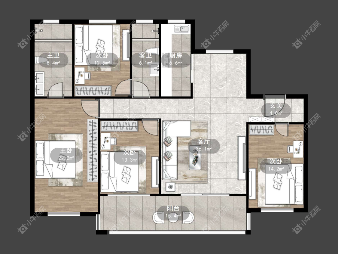 镇江天怡天瑞宸在售二手房源户型图_小牛看房