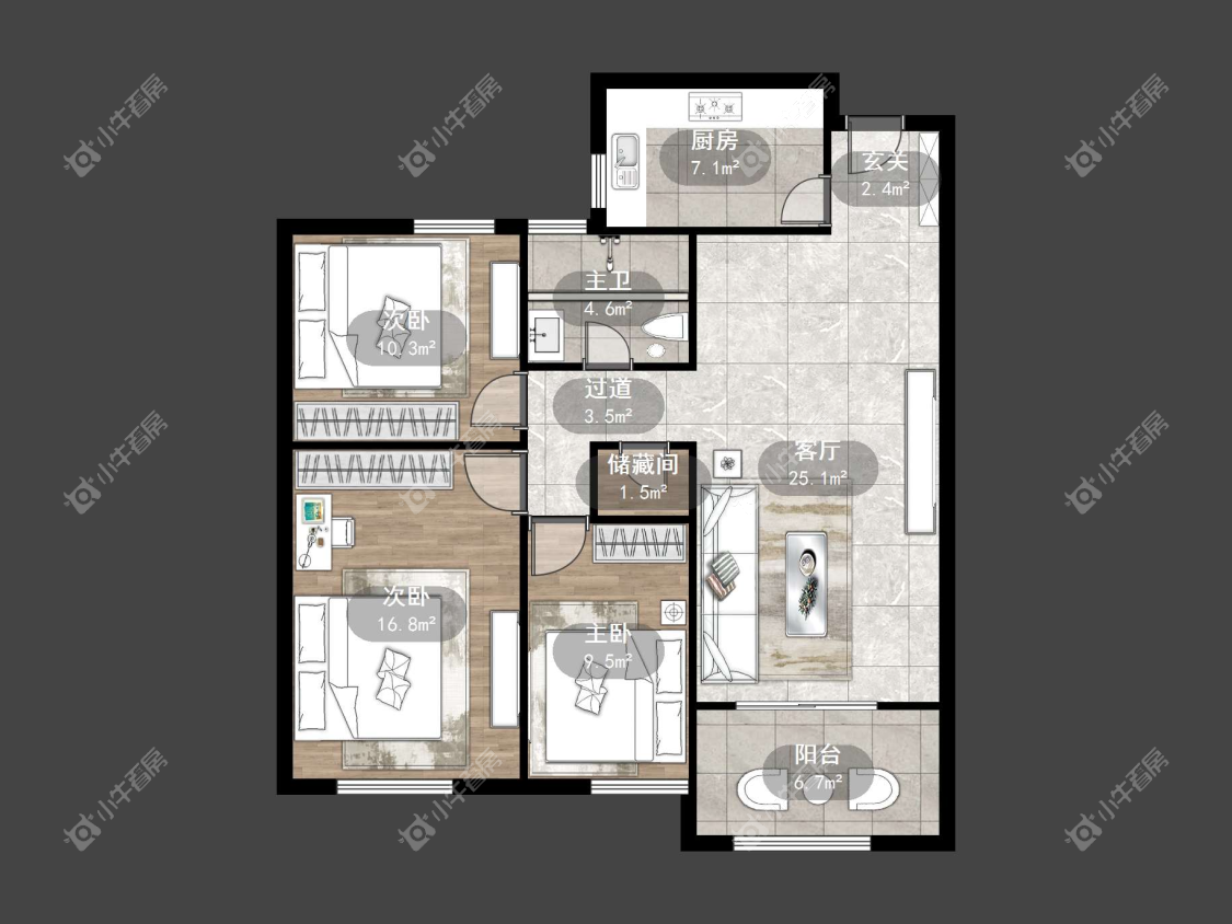 镇江上善雅苑在售二手房源户型图_小牛看房