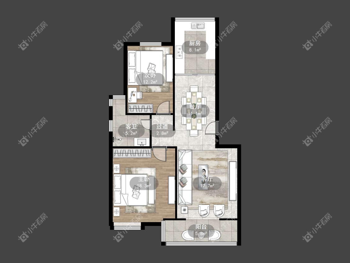 镇江新香草苑在售二手房源户型图_小牛看房
