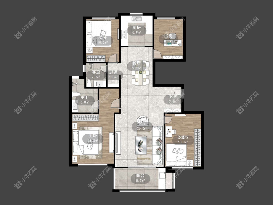 镇江凤凰郡在售二手房源户型图_小牛看房