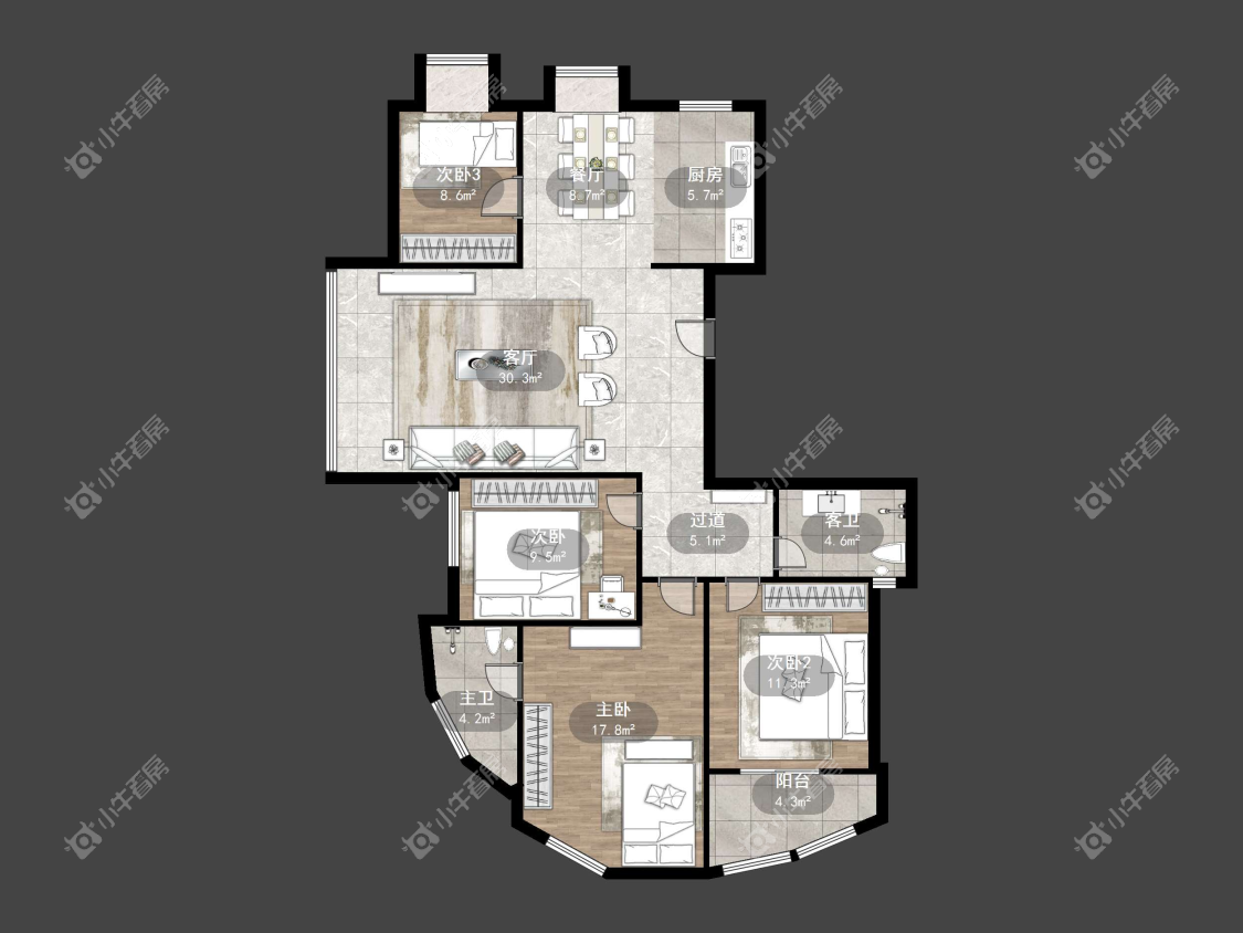 镇江江南人家在售二手房源户型图_小牛看房
