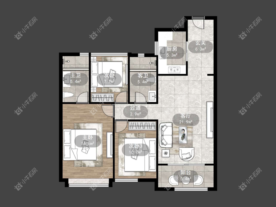 镇江华都锦城在售二手房源户型图_小牛看房