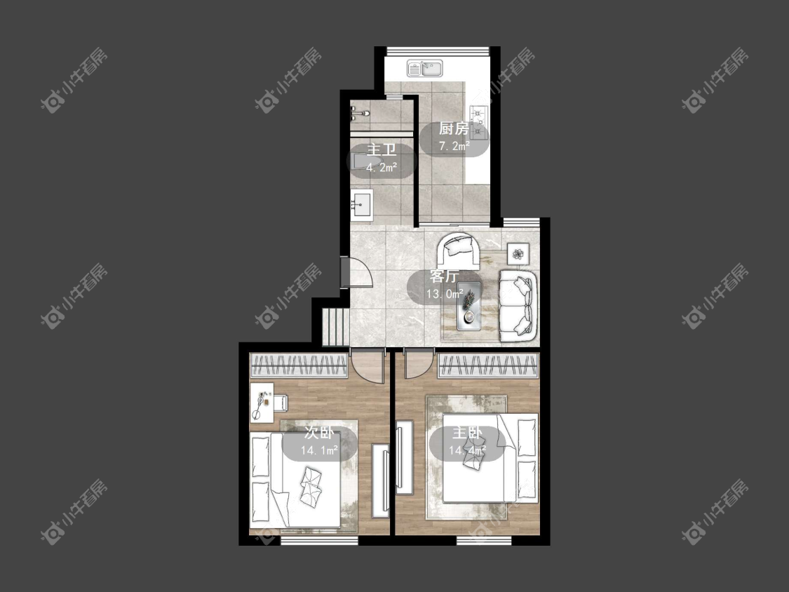 镇江太阳城小区在售二手房源户型图_小牛看房
