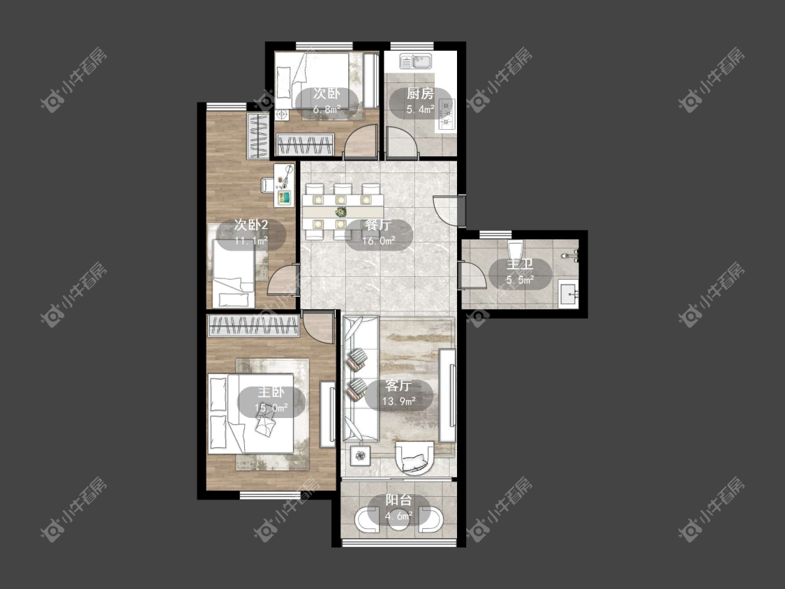 镇江温州城在售二手房源户型图_小牛看房