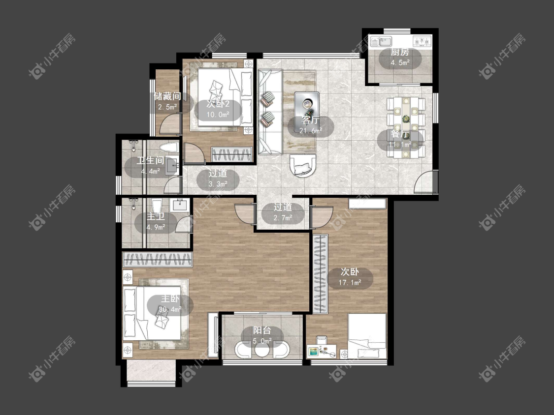 镇江江南人家在售二手房源户型图_小牛看房