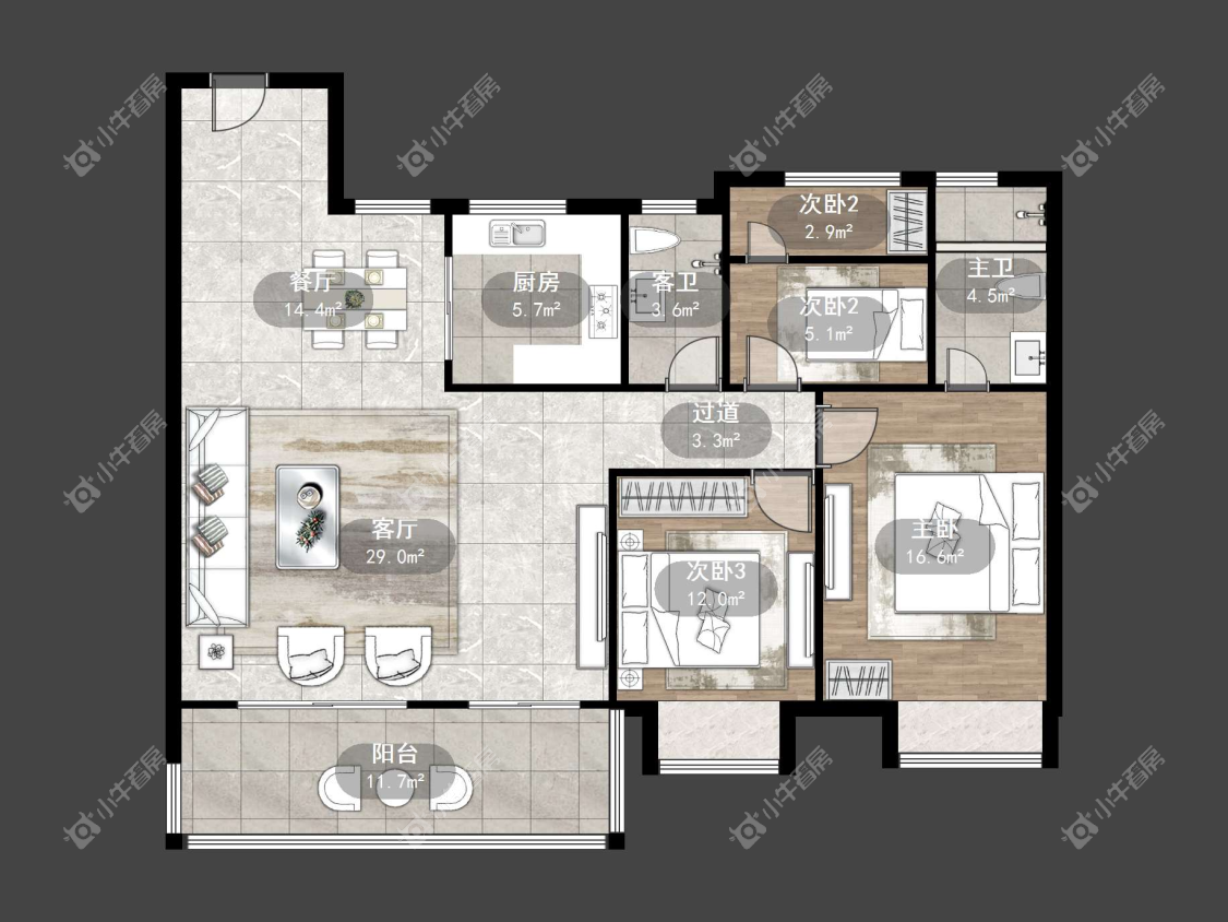 镇江璞悦观邸在售二手房源户型图_小牛看房