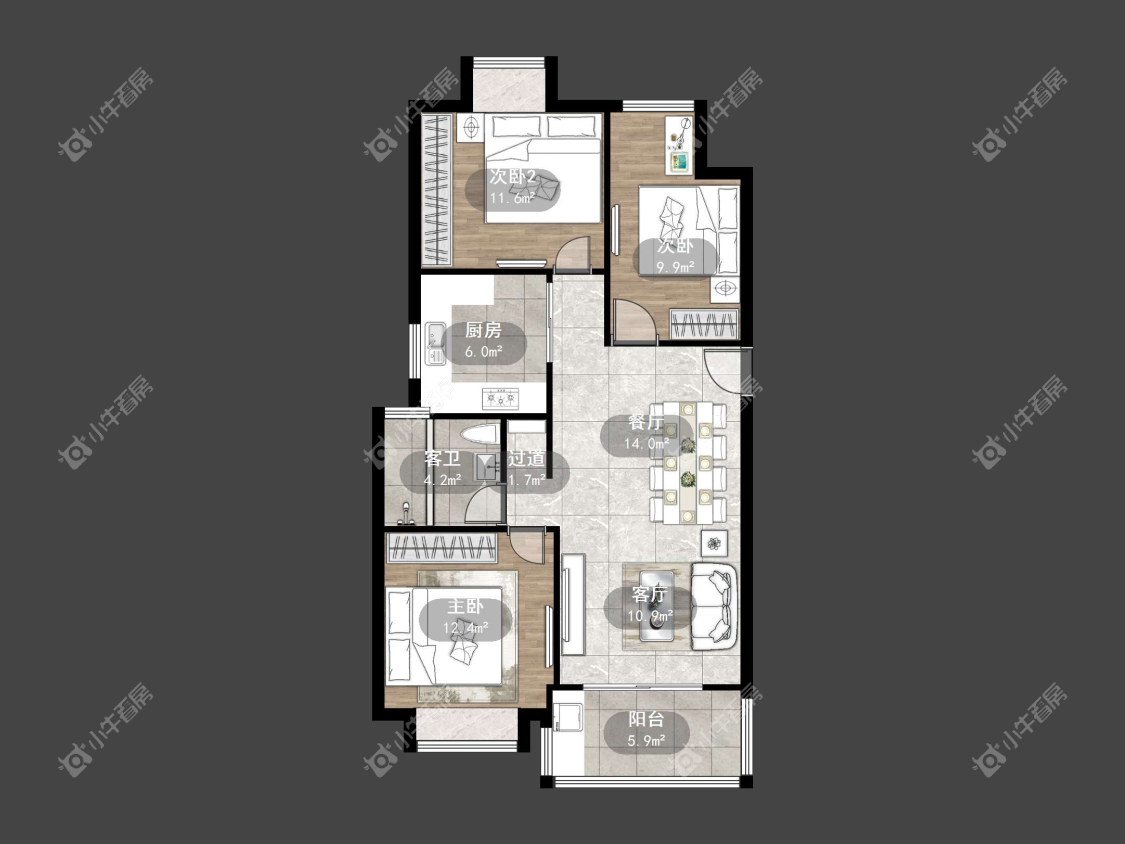 镇江东方盛世在售二手房源户型图_小牛看房