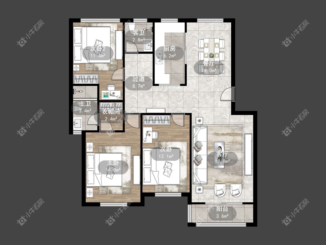 镇江普善人家在售二手房源户型图_小牛看房