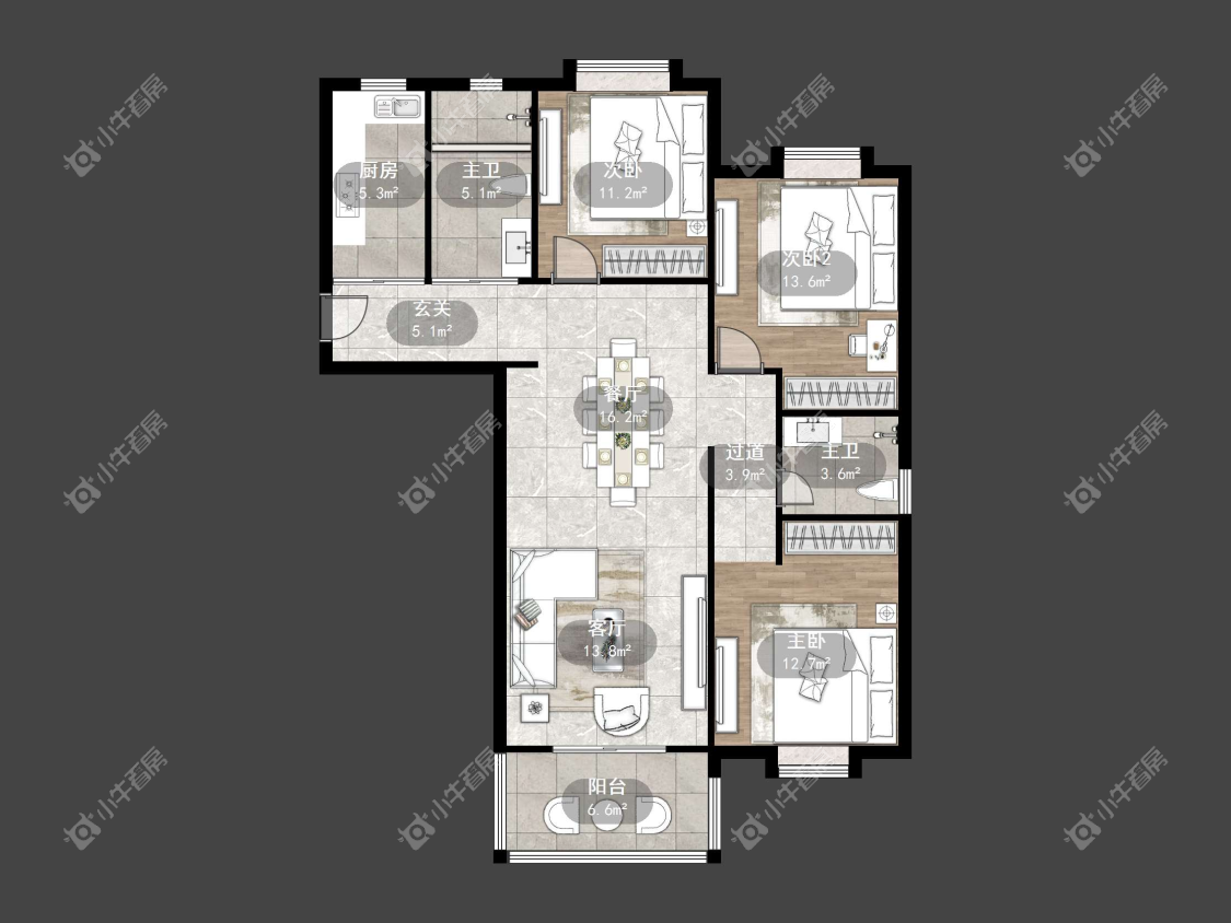 镇江华都锦城在售二手房源户型图_小牛看房