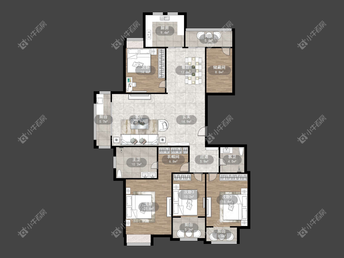 镇江嘉源首府在售二手房源户型图_小牛看房