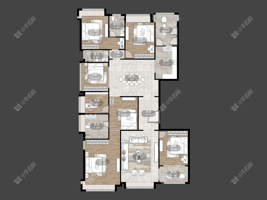 镇江恒大城在售二手房源户型图_小牛看房