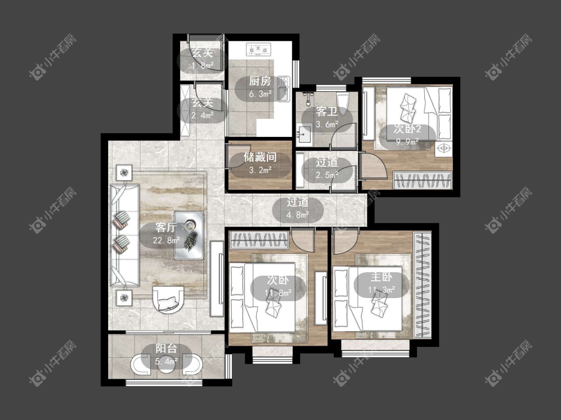 镇江大亚第一城在售二手房源户型图_小牛看房