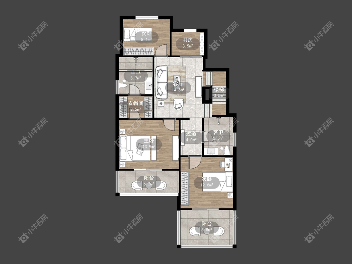 镇江吾悦华府（丹阳）在售二手房源户型图_小牛看房