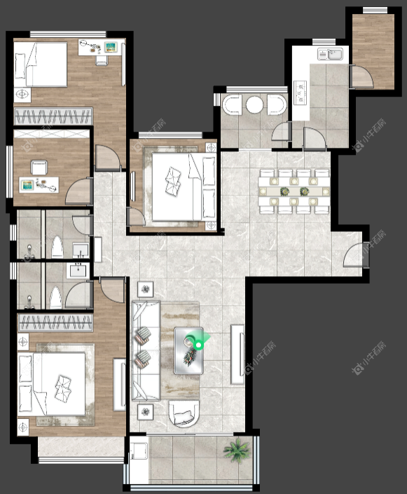 镇江恒大城在售二手房源户型图_小牛看房