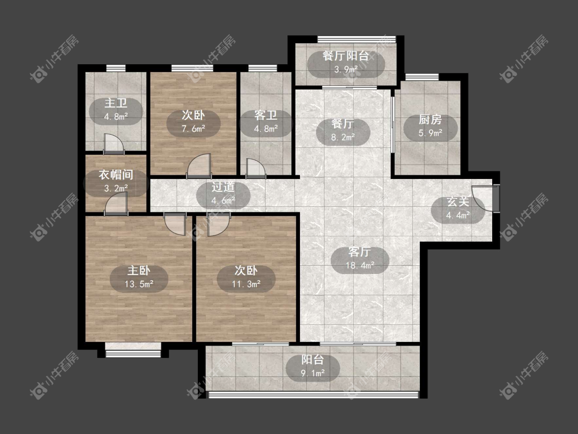 镇江吾悦华府（丹阳）在售二手房源户型图_小牛看房