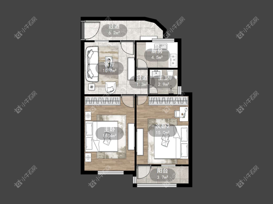 镇江华南新村在售二手房源户型图_小牛看房