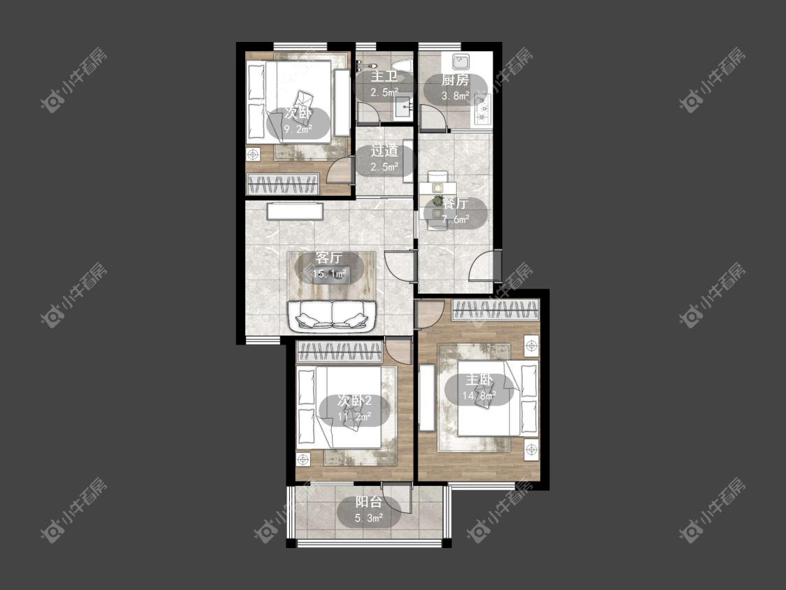 镇江教师新村在售二手房源户型图_小牛看房