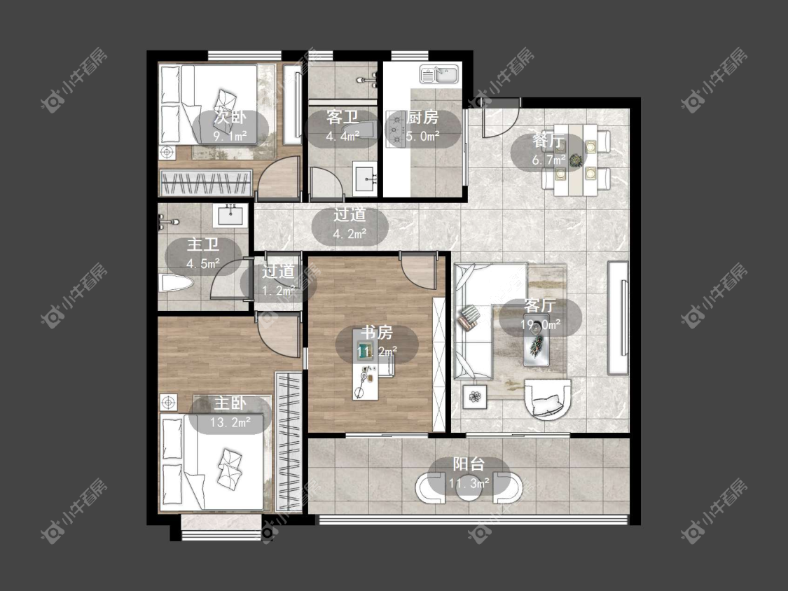 镇江信达香堤国际在售二手房源户型图_小牛看房