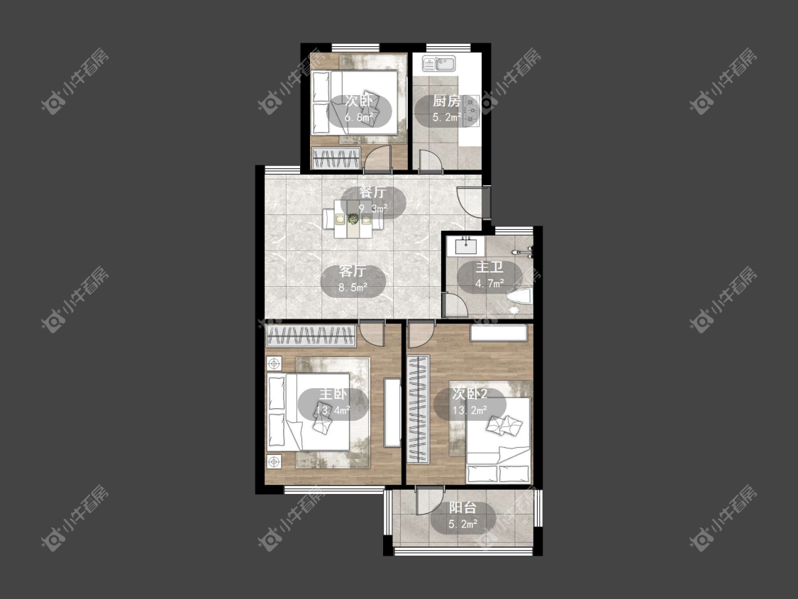 镇江万善园二村在售二手房源户型图_小牛看房