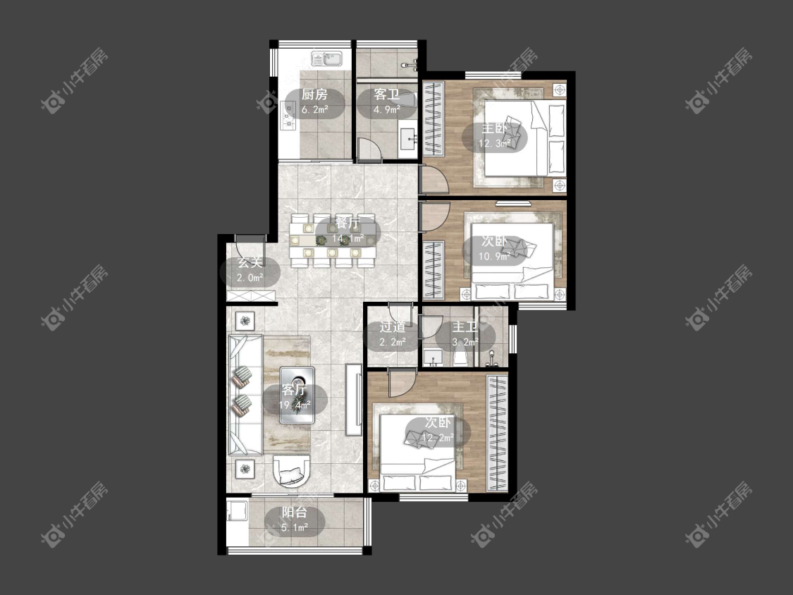 镇江景泽园在售二手房源户型图_小牛看房