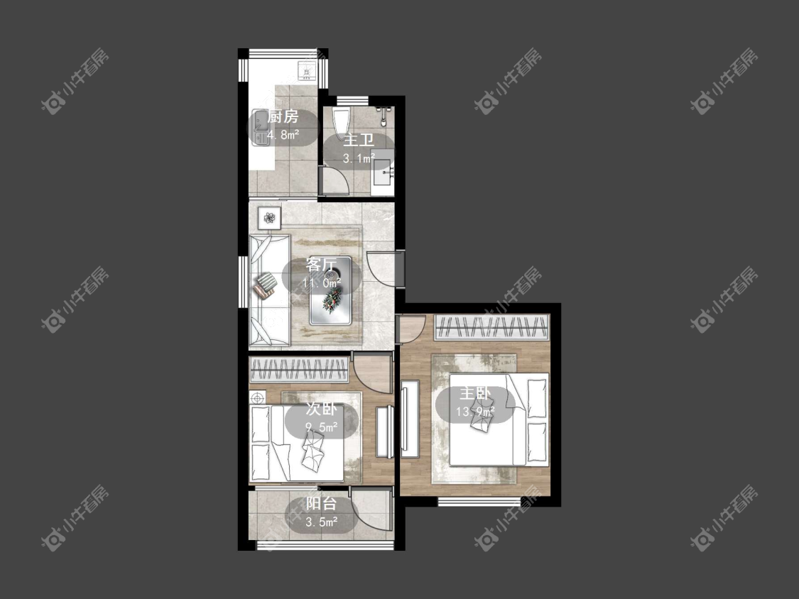 镇江云阳小区在售二手房源户型图_小牛看房