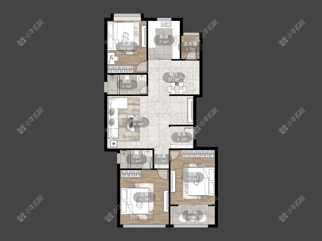 镇江金鼎城市花园在售二手房源户型图_小牛看房