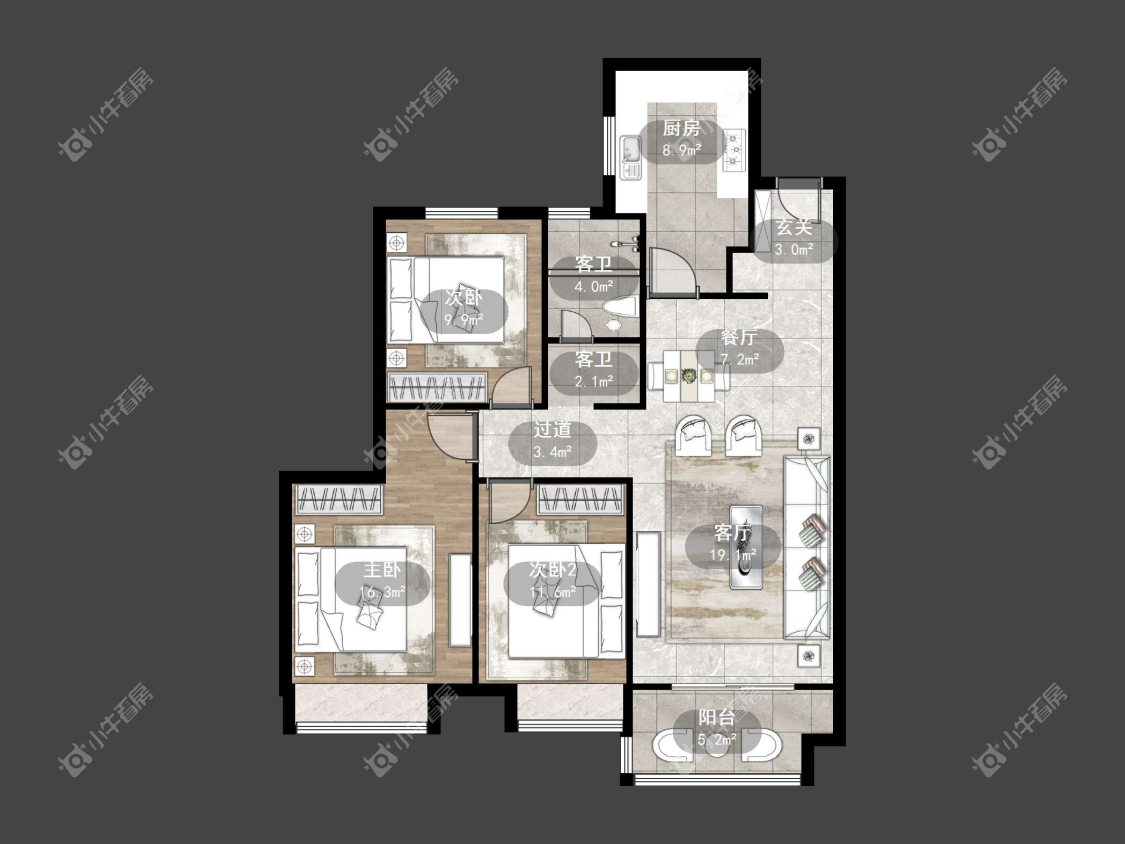 镇江万善上院在售二手房源户型图_小牛看房