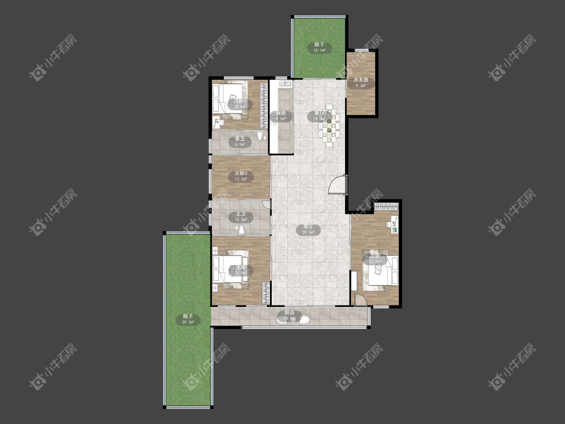 镇江天波城在售二手房源户型图_小牛看房