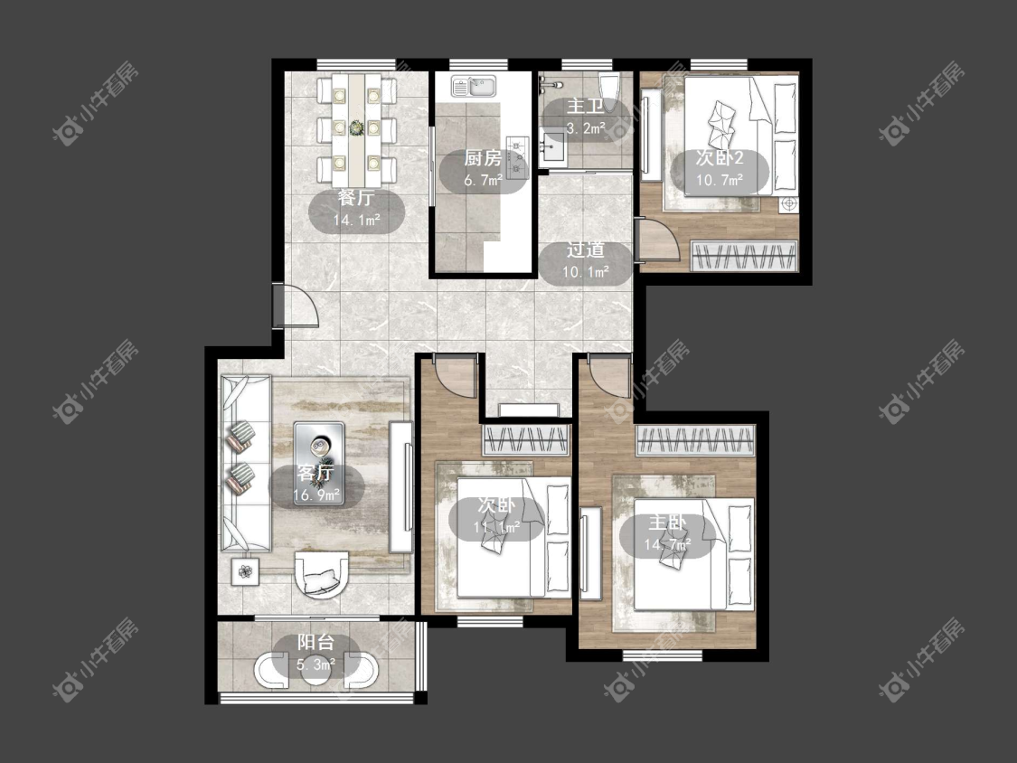 镇江嘉荟新城在售二手房源户型图_小牛看房