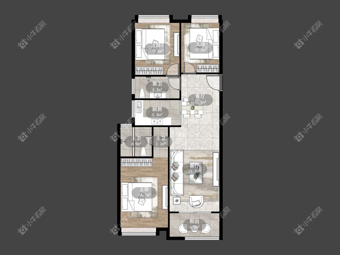 镇江汇金天地在售二手房源户型图_小牛看房