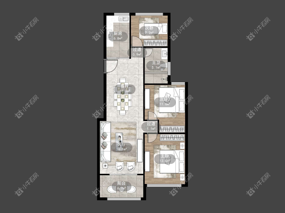 镇江紫竹园在售二手房源户型图_小牛看房