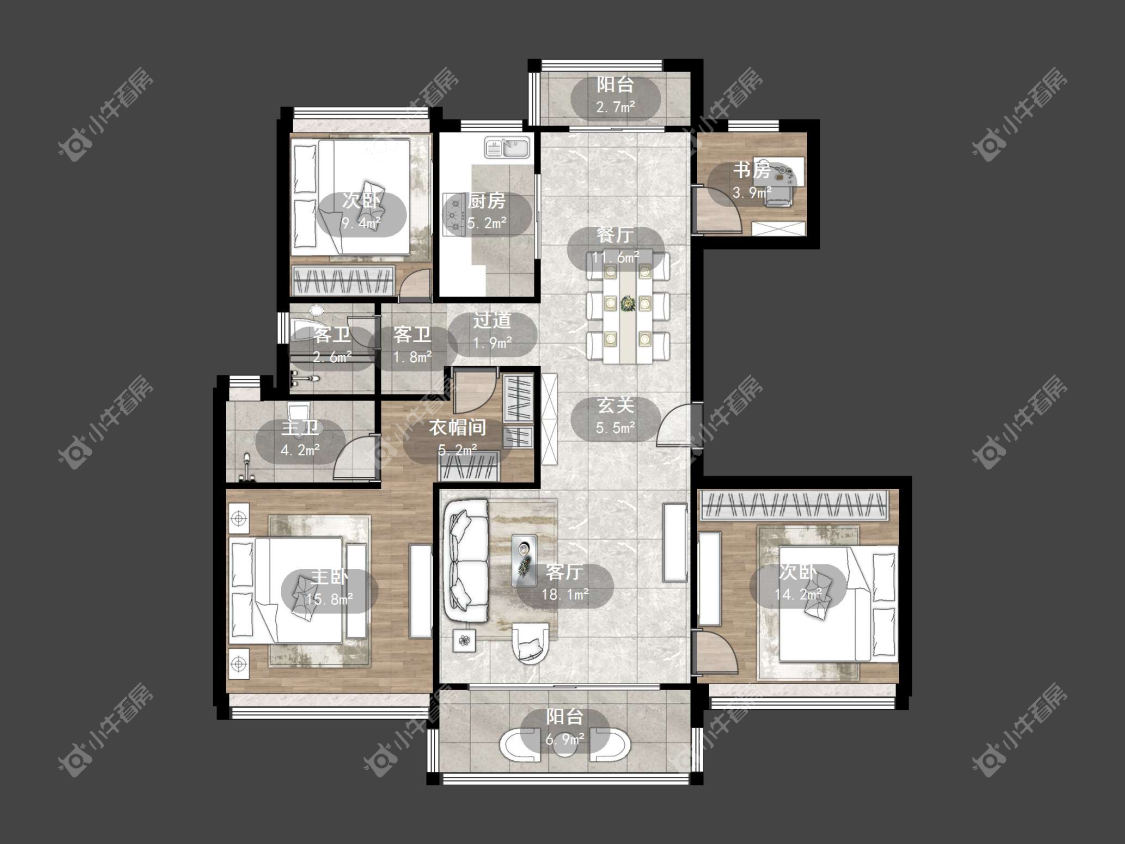镇江碧桂园樾府在售二手房源户型图_小牛看房