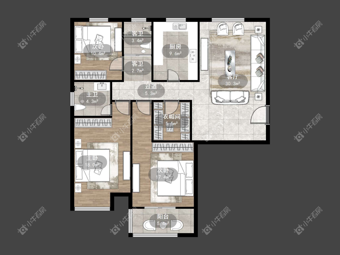 镇江欧洲城在售二手房源户型图_小牛看房