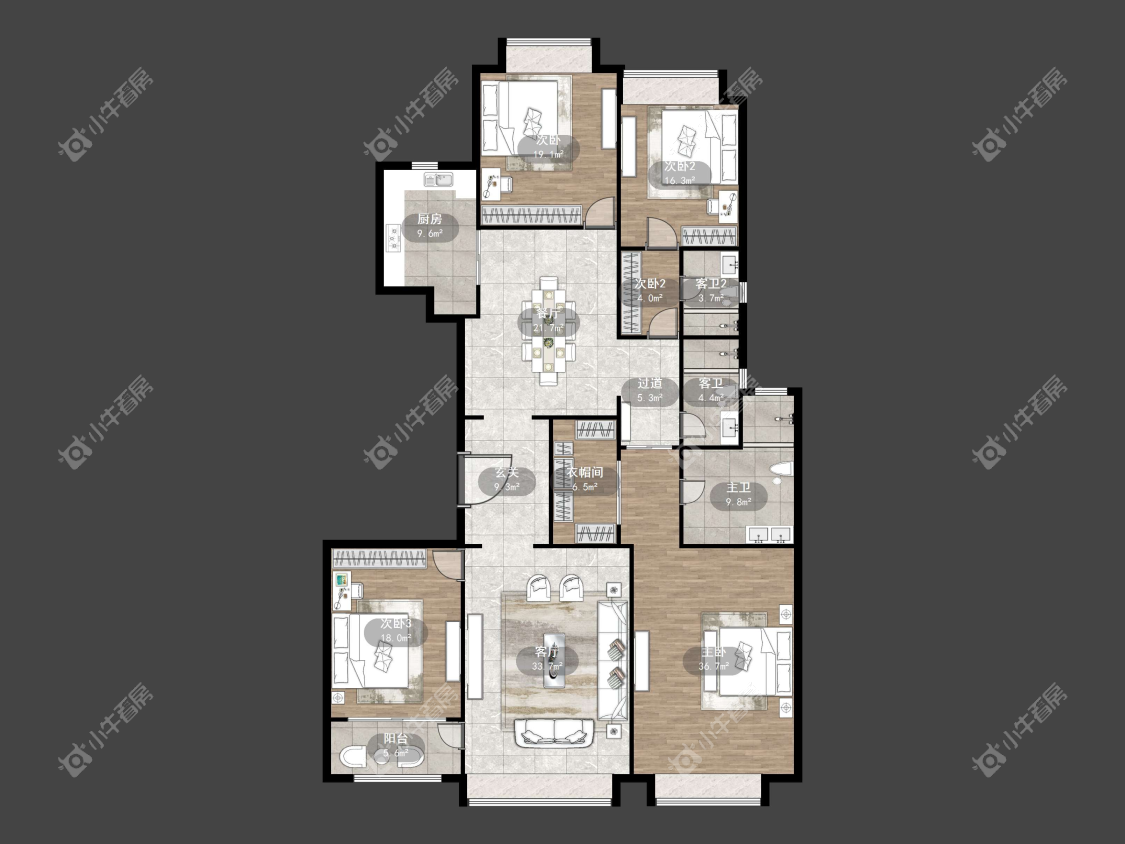 镇江恒大名都二三期在售二手房源户型图_小牛看房