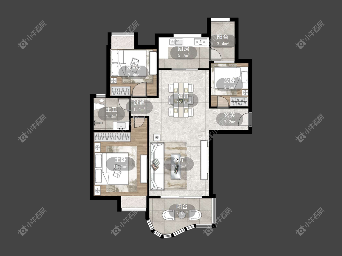 镇江碧桂园在售二手房源户型图_小牛看房