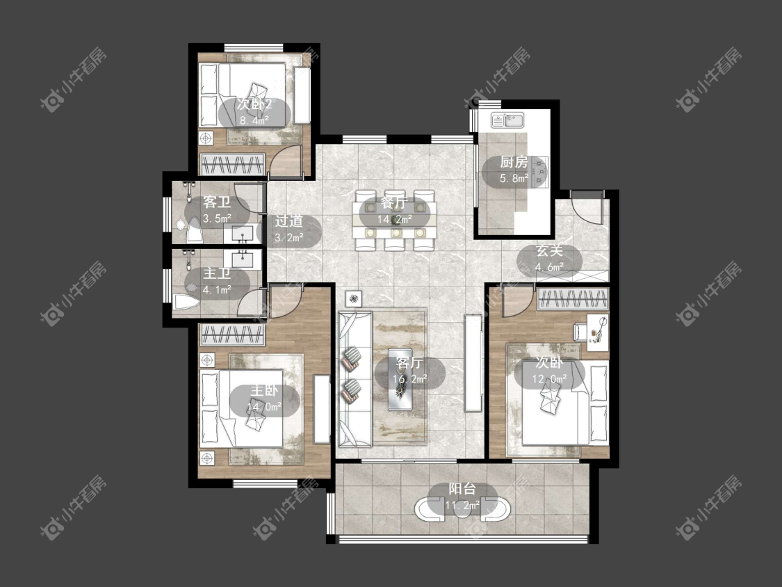 镇江九珑苑在售二手房源户型图_小牛看房