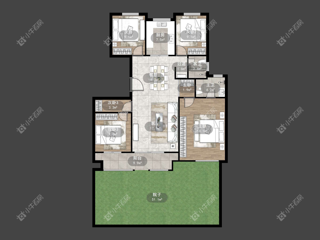 镇江中南熙悦城中南二期在售二手房源户型图_小牛看房