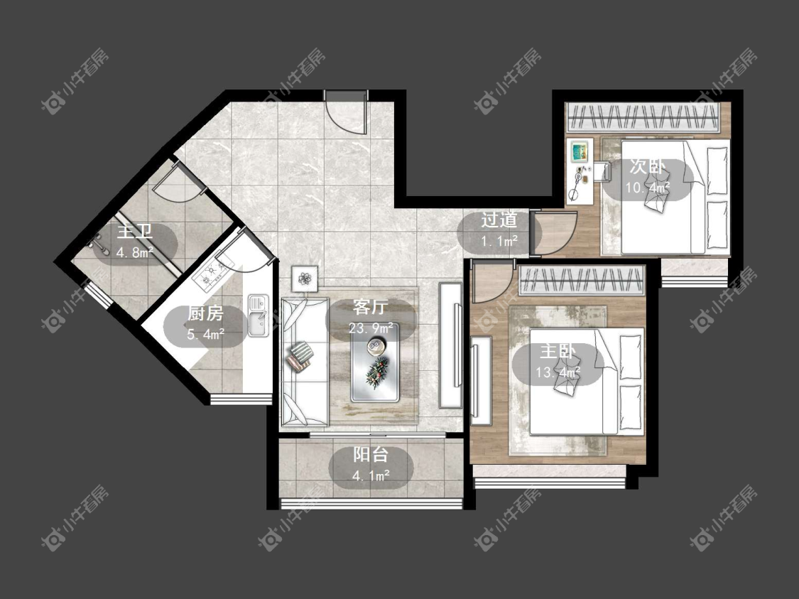 镇江恒大名都一期在售二手房源户型图_小牛看房