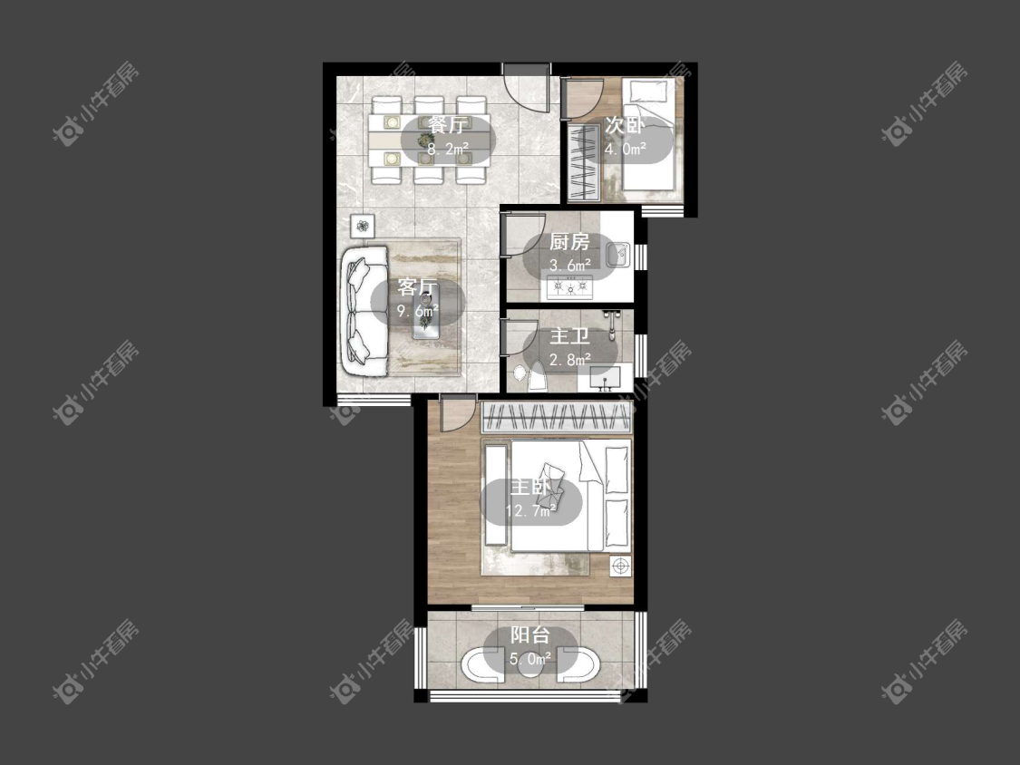 镇江南门花园在售二手房源户型图_小牛看房