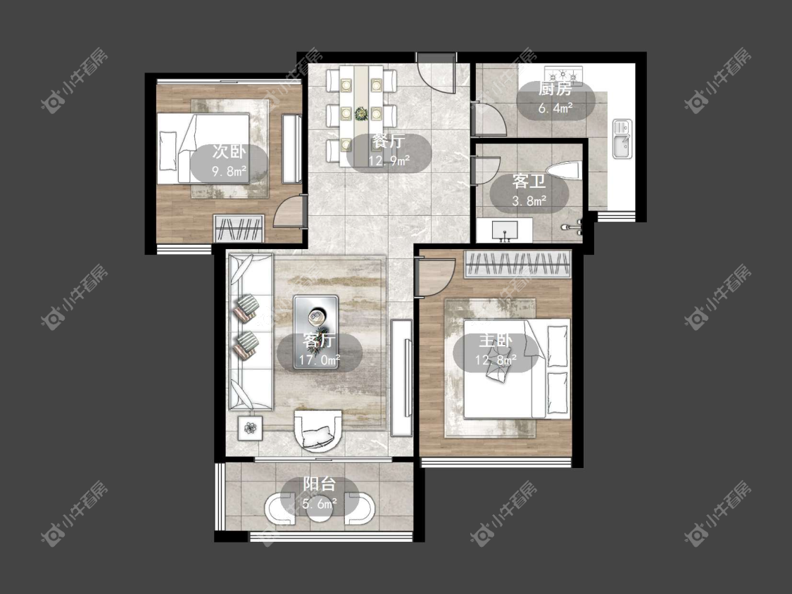 镇江汇金天地在售二手房源户型图_小牛看房