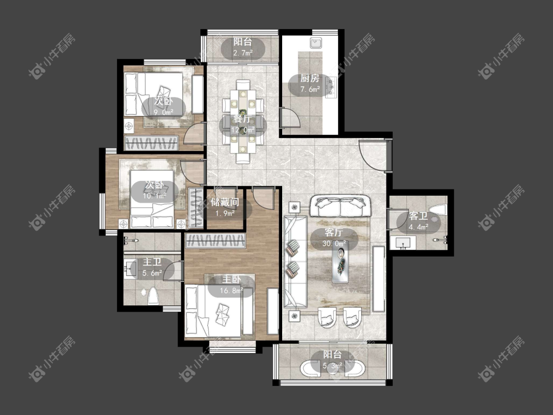 镇江练湖新城在售二手房源户型图_小牛看房