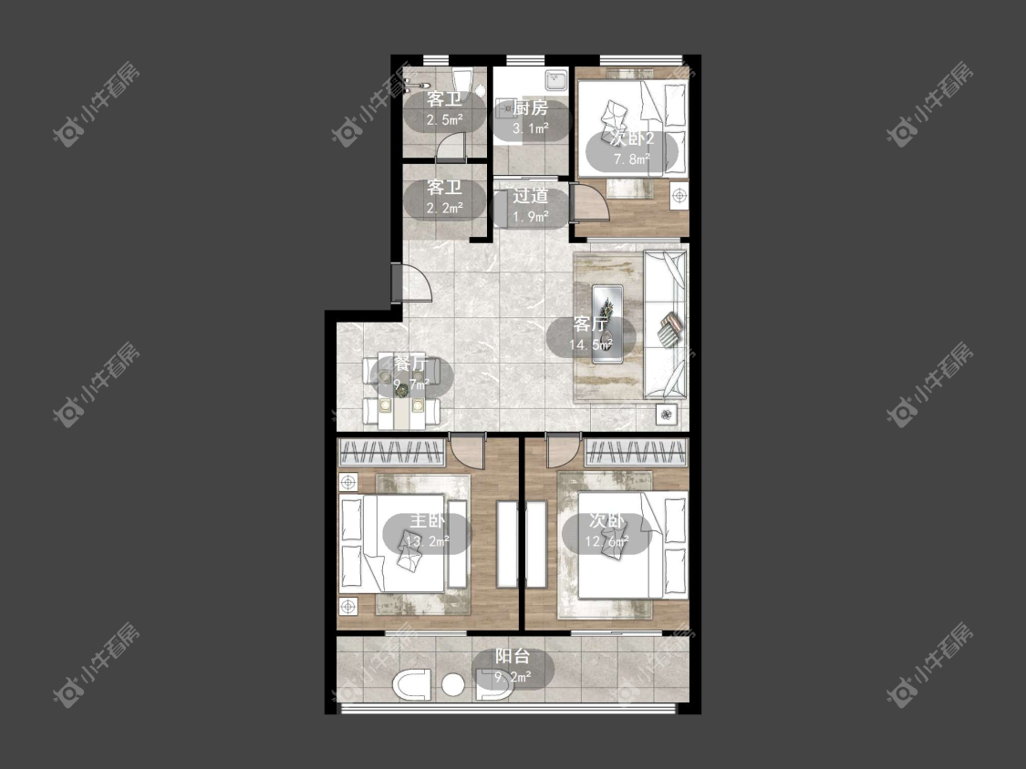 镇江曲园小区在售二手房源户型图_小牛看房