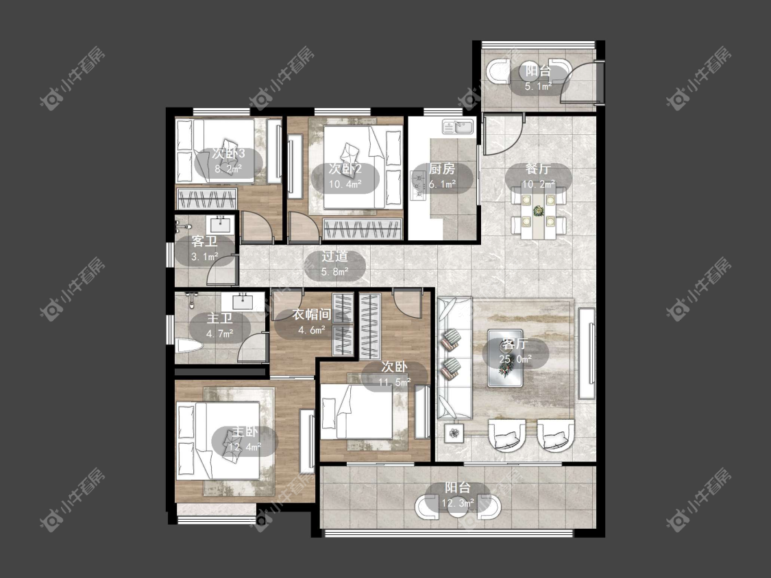 镇江中南熙悦城中南二期在售二手房源户型图_小牛看房